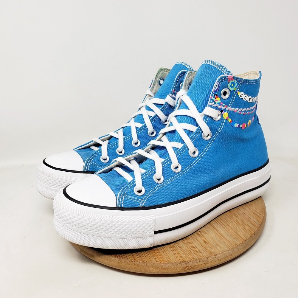 Converse All Star Lift Platform Hi Shoes Womens 9 Friendship Bracelet Sneaker - Picture 3 of 12